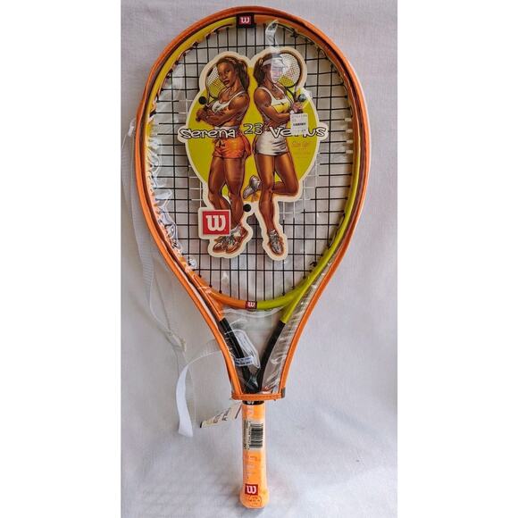 NWT Wilson Serena Venus Williams 23" Vintage Double Beam Tennis Racket W/ Cover - Picture 2 of 8